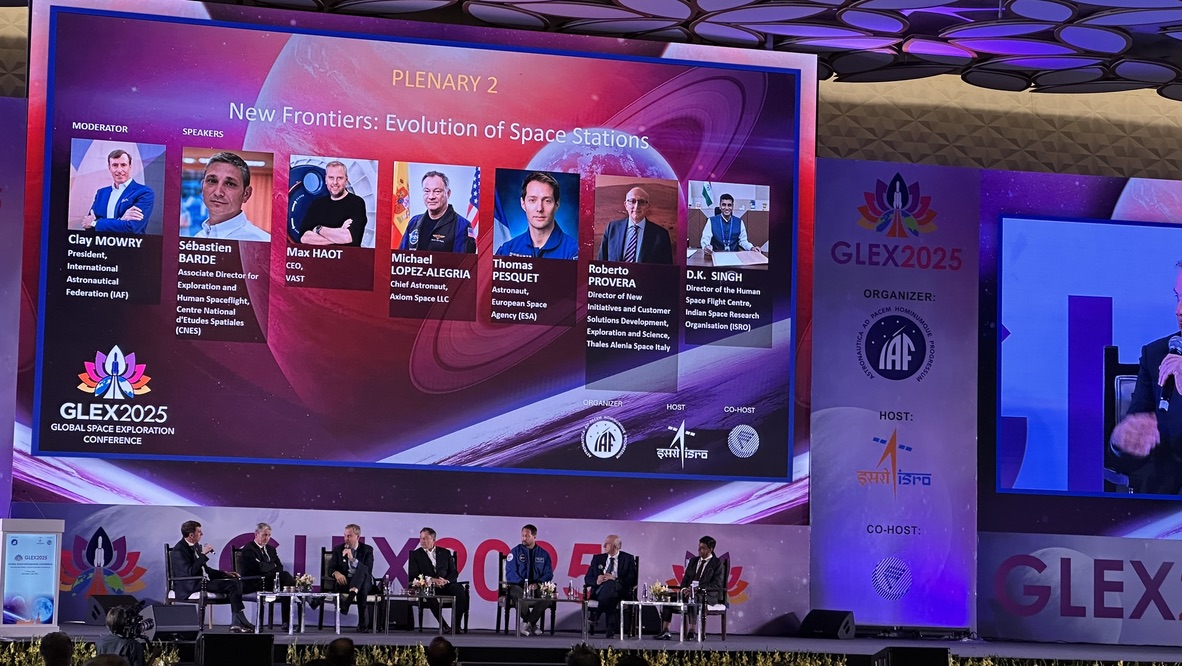 Panel discussion with astronauts and dignitaries